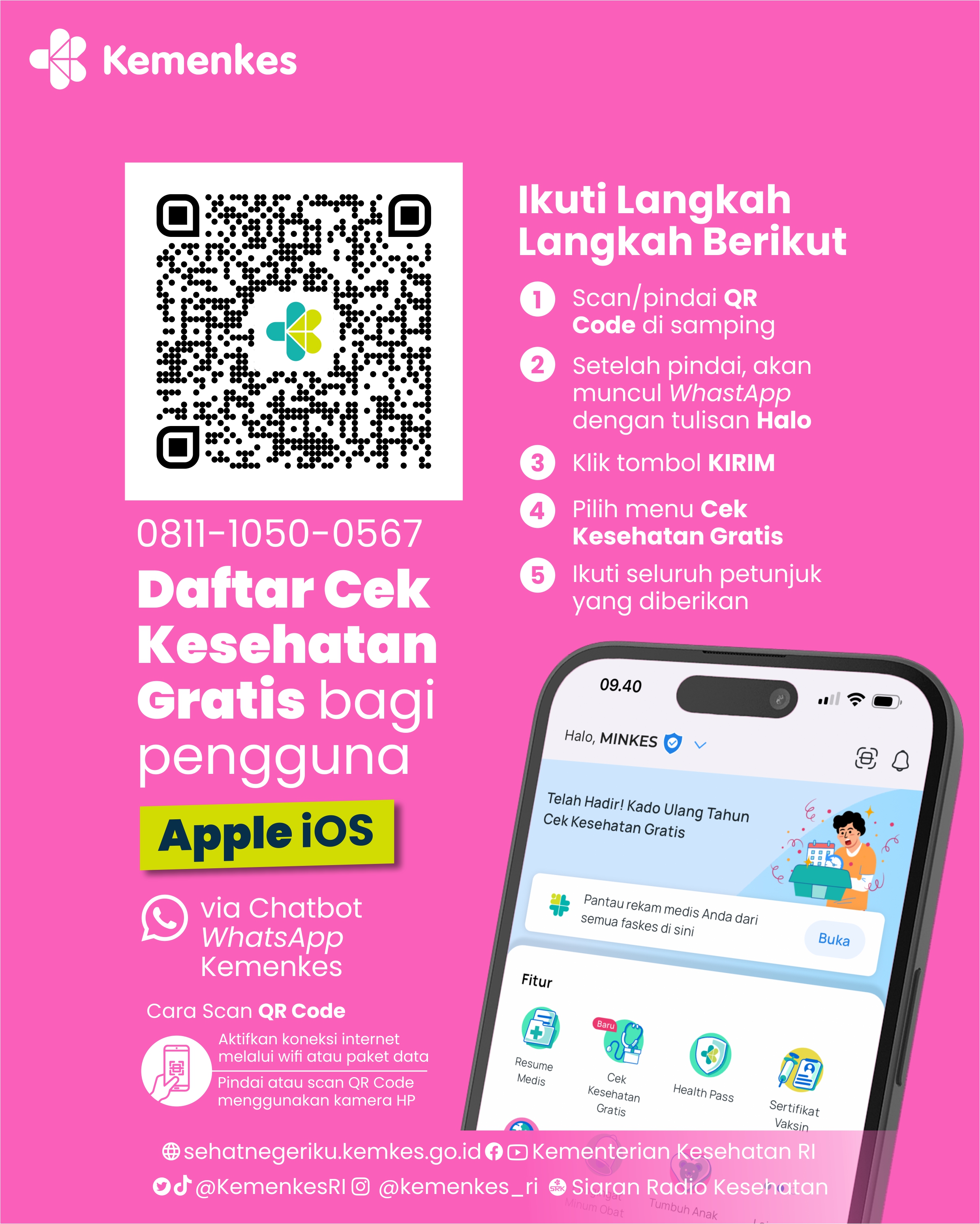 Daftar CKG bagi pengguna iOS